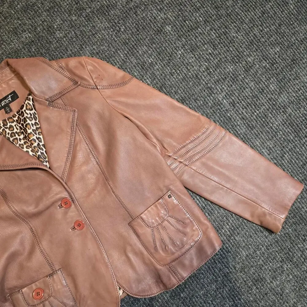 Genuine 100% Leather Jacket by Black Rivet. womans XL - Picture 3 of 6